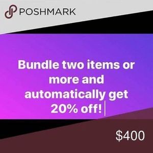 BUNDLE 2 OR MORE ITEMS AND RECEIVE 20% OFF